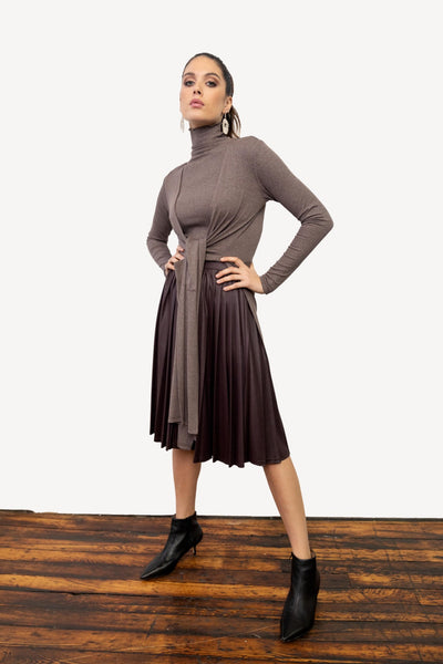 Basic Ribbed Turtleneck-Thin Ribbed
